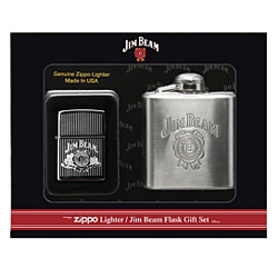 Jim Beam lighter and Flask - Gift Set
