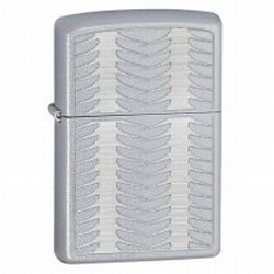 Lightly Feathered Satin Chrome Lighter