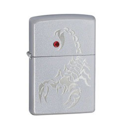 BL Scorpion Satin Chrome Lighter