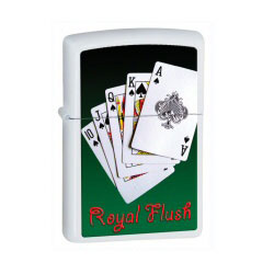 Royal Flush White Matte Lighter