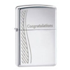 Zippo Congratulations Polished Chrome Lighter
