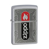 Zippo Flame Emblem Satin Lighter