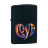 Zippo Colourful Love Black Matte Lighter