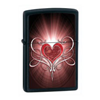 Zippo Love Heart Black Matte Lighter